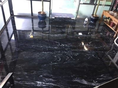 سیاہ قدرتی پتھر کے فرش ٹائلیں۔