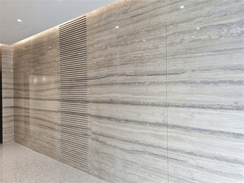 Silver grey travertine stone Silver grey travertine stone